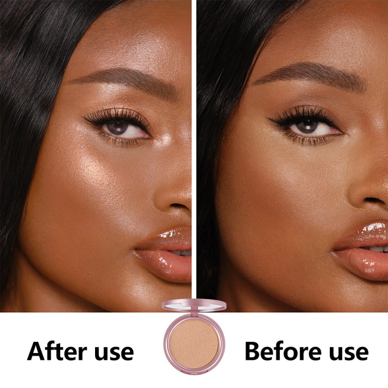 Blush Palette Supplier - Pink Rose Blush Highlighter Palette Shimmer Powder