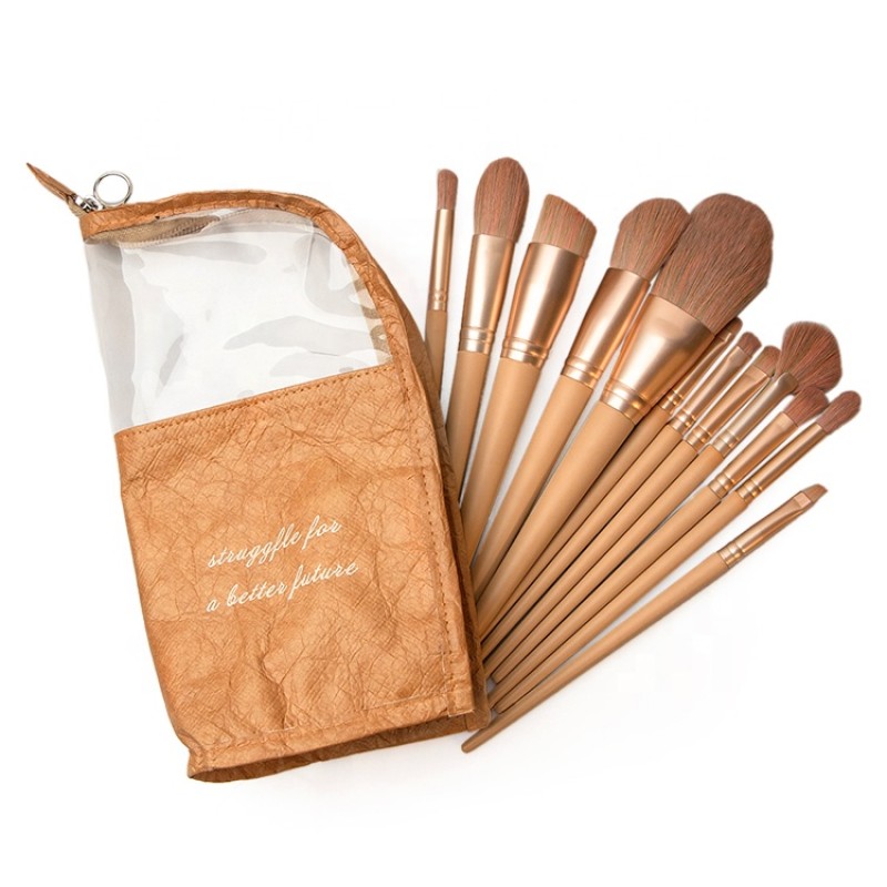 Makeup Brush Set Supplier - Professional Custom 12 PCS Wooden Handle Set