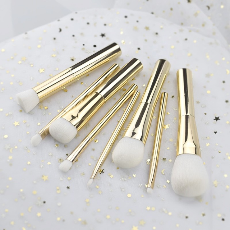 Makeup Brush Set Factory - Hot Sale OEM 7pcs Brown Professional Set