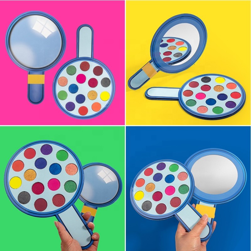 Eyeshadow Palette Supplier - Custom Luxury Cardboard 15 Pan Neon Custom Shape