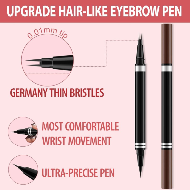 Eyebrow Pen Factory - 2 in 1 Dual-Ended Liquid Eyebrow Pen Waterproof
