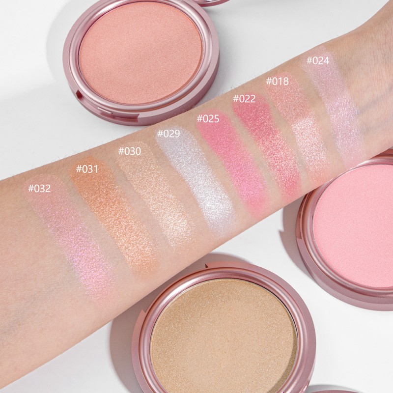 Highlighter Palette Supplier - Pink Rose Shimmer Powder Long Lasting Vegan