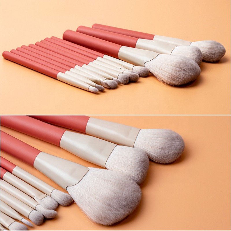 Makeup Brush Set Manufacturer - New High Quality 12 PCS Professional Pink Set