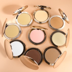 Setting Powder Manufacturer - Custom Logo 9 Colors Pressed Powder Golden Case
