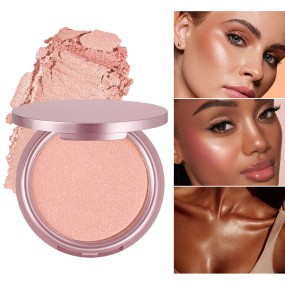 Blush Palette Supplier - Pink Rose Blush Highlighter Palette Shimmer Powder