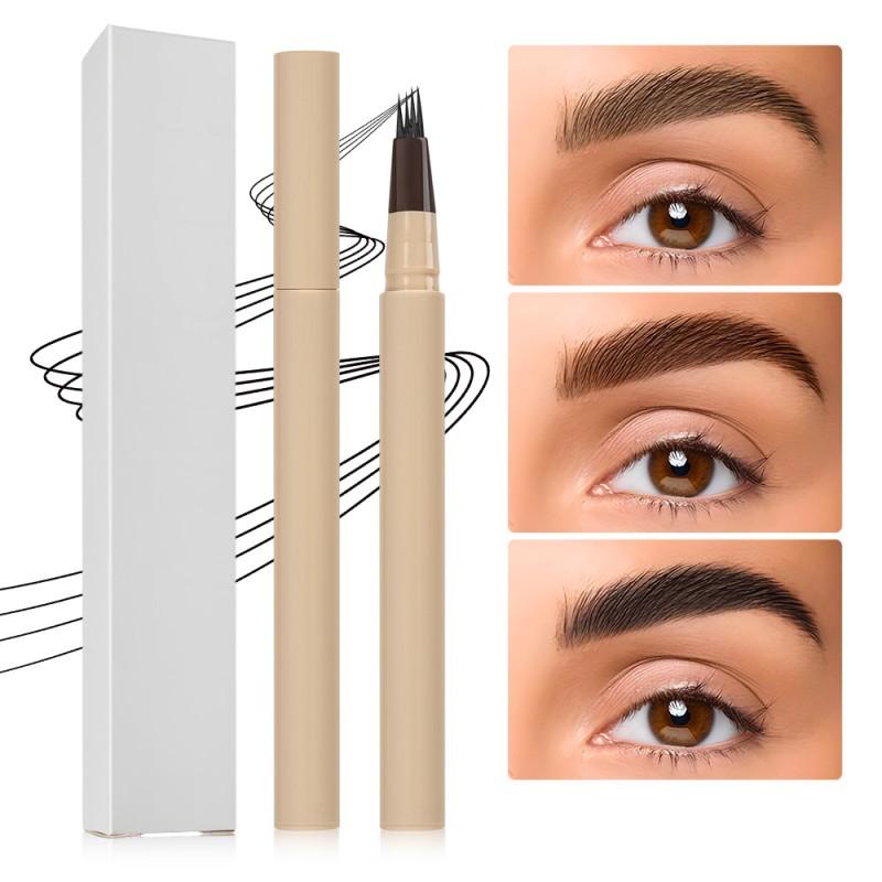 Eyebrow Pen Manufacturer - Waterproof Ultra Precise 4 Point Liquid Brow Pen