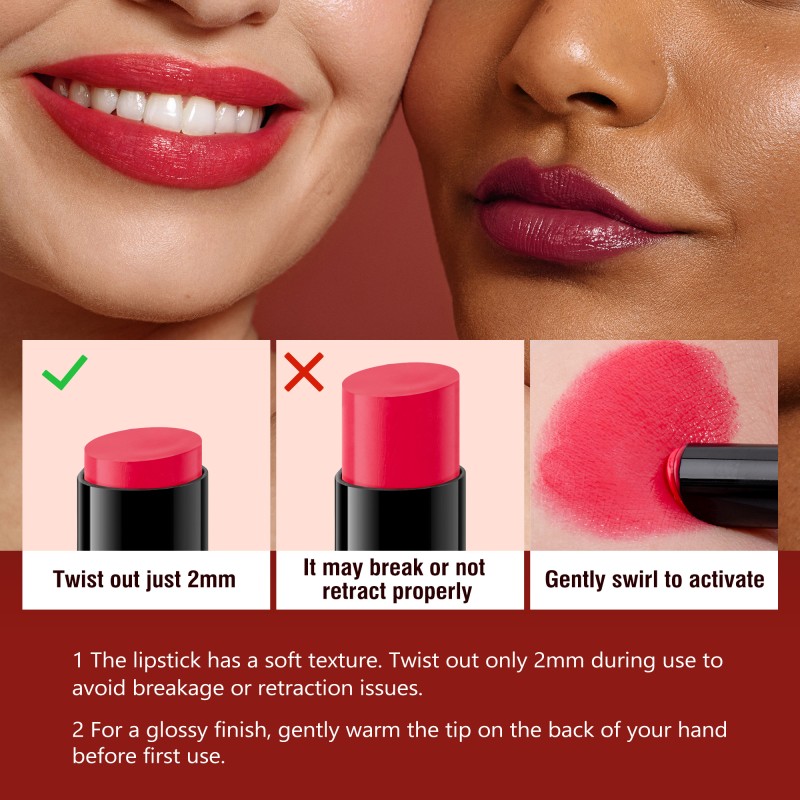 Lip Makeup Factory - Nourishing Multi-Effect Mineral Lipstick Glossy Finish