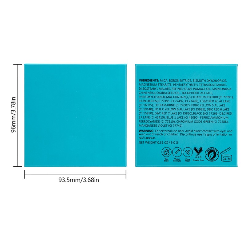 Eyeshadow Palette Supplier - High Quality 9 Color Powder Mini Cute Blue