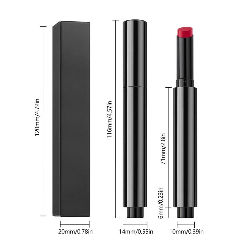 Lipstick Manufacturer - New Arrival Customizable Press Lipstick Black Tube