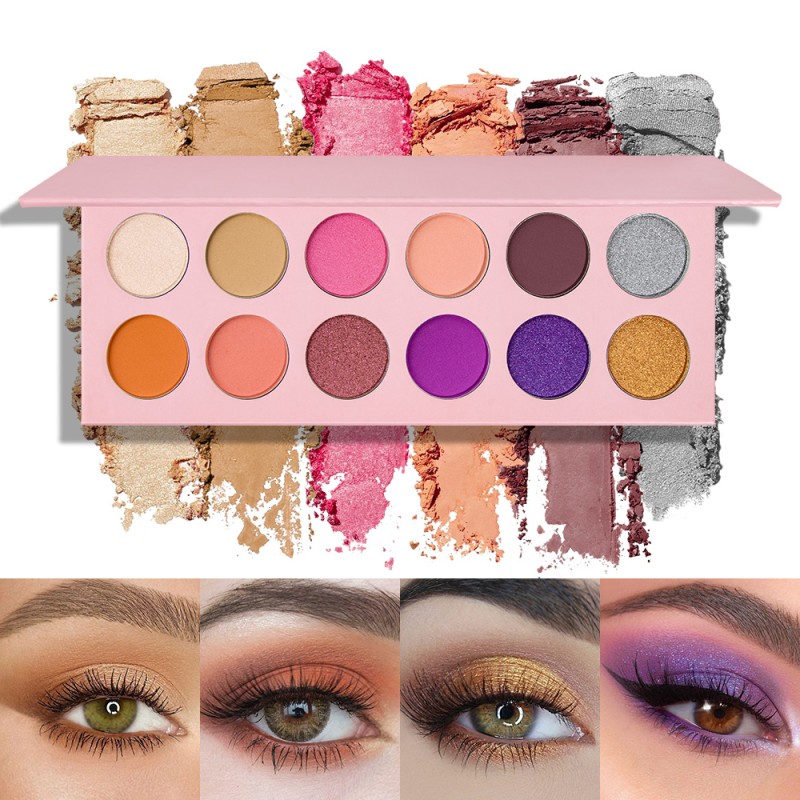 Eyeshadow Palette Manufacturer - 12 Colors High Pigmented Custom Luxury