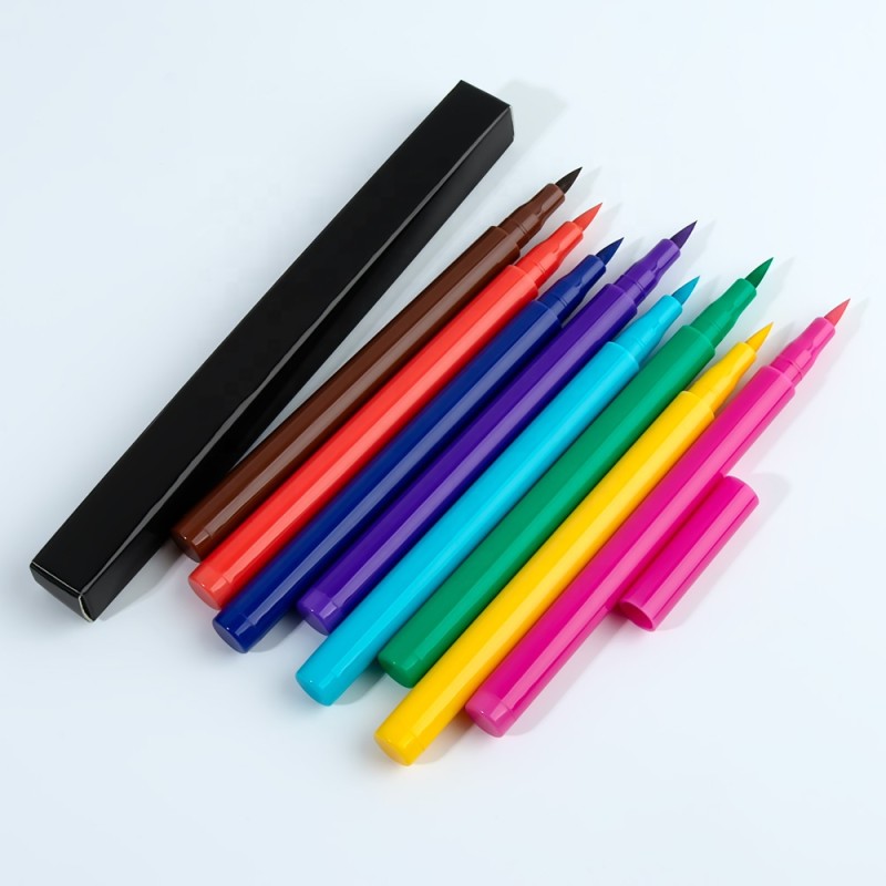 Eyeliner Pen Manufacturer - Customized 12 Colors Quick Dry Colorful Eyeliner