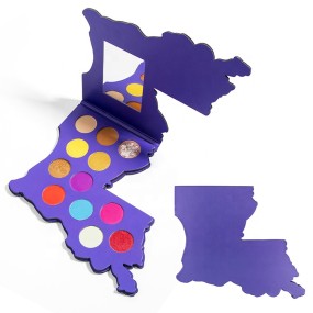 Eyeshadow Palette Supplier - New Shape 12 Color Unique Packaging Purple