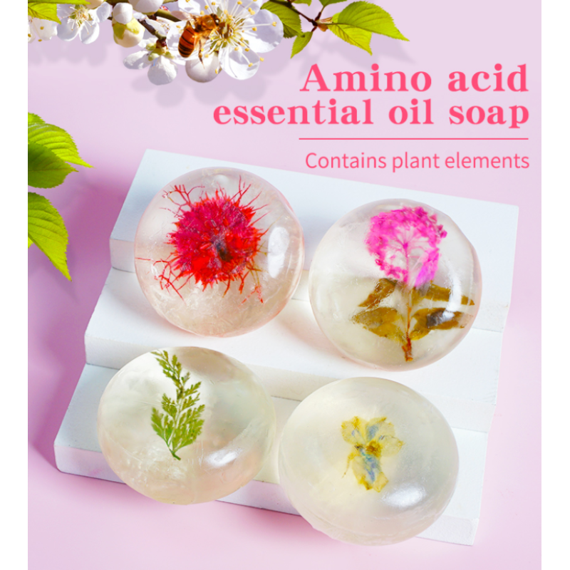 Amino Acid Soap Supplier - OEM ODM 90g Bleaching Transparent Flower Scented