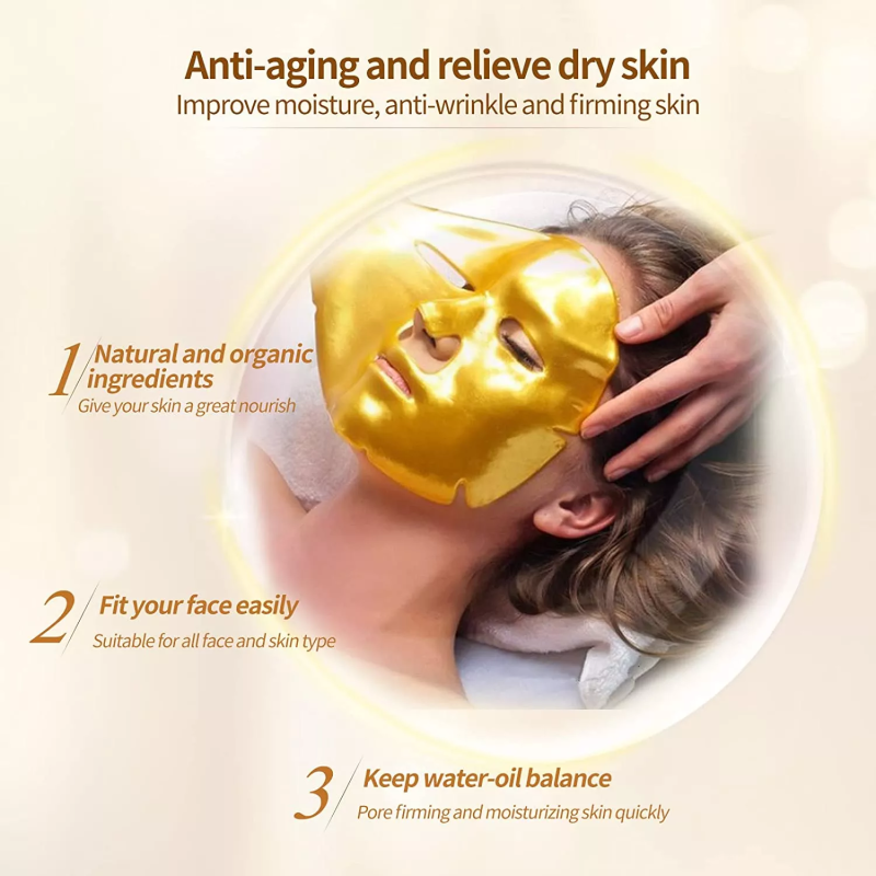 Facial Mask Manufacturer - Low MOQ Private Label 24k Gold Hyaluronic Acid