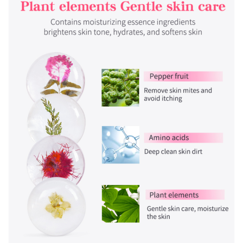 Amino Acid Soap Supplier - OEM ODM 90g Bleaching Transparent Flower Scented