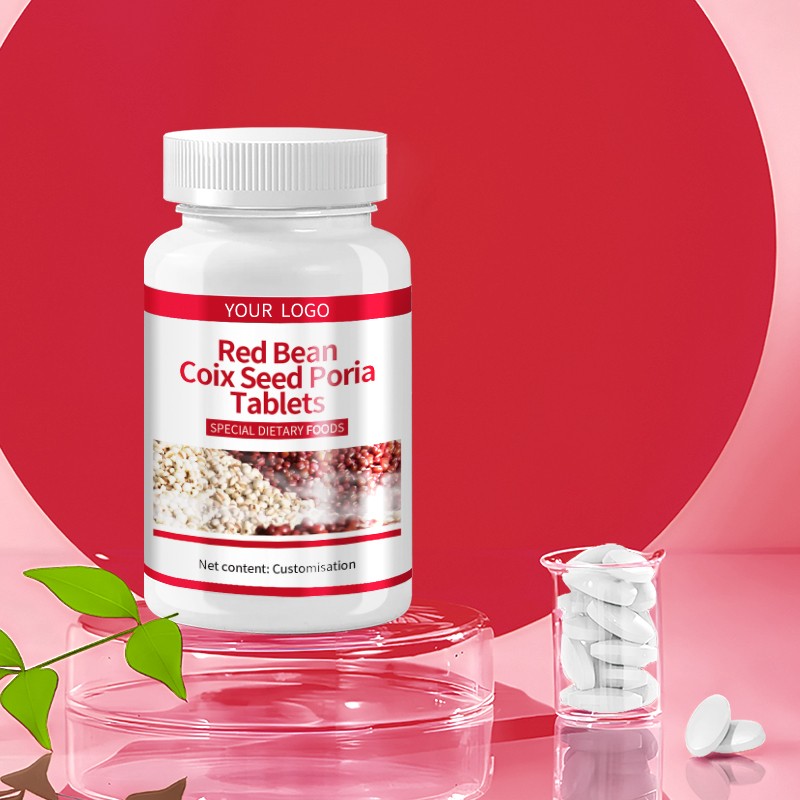 Red Bean Coix Seed Poria Tablets Multi-Plant Essence Dietary Supplement for Eliminating Excess Water From the Body Pills Dosage