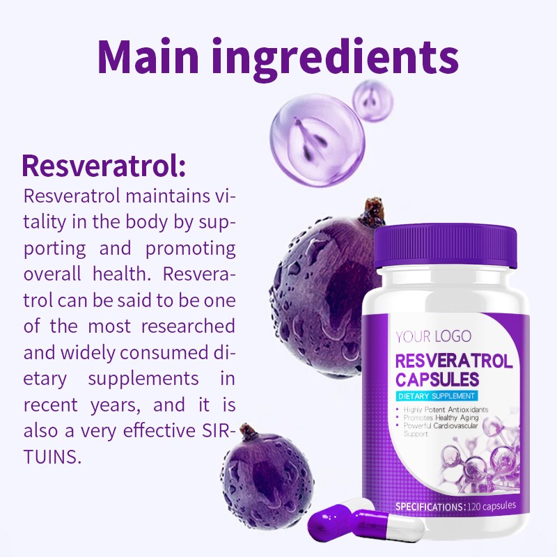 OEM High Quality Healthcare Nutritional Supplements Natural Pure Resveratrol Nicotinamid Mononucleotide Capsules