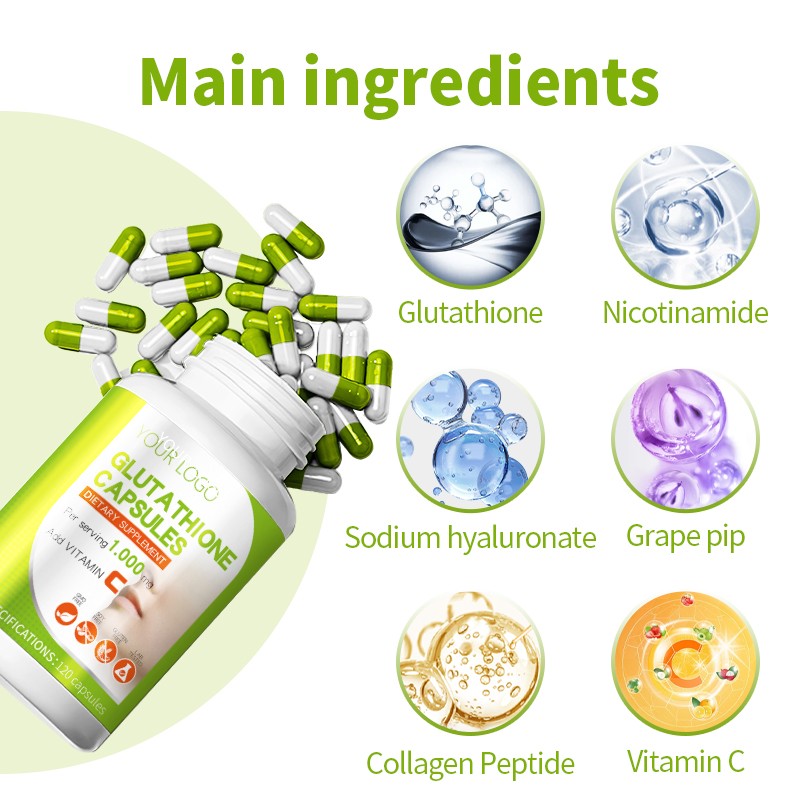 OEM  Capsules  Supplements Brighten Skin Tone Inhibit Melanin Precipitation Supplement Collagen Protein