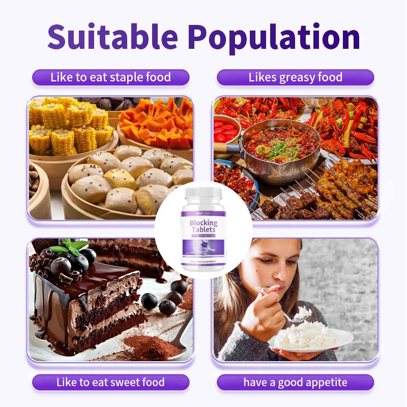 OEM Blocking Tablets for Meal Replacement Reduce Energy Carbohydrate Sugar Fat Intake Pills Dosage Form