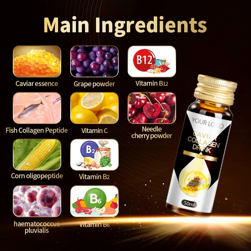 Caviar Collagen Oral Liquid Scientific Ratio/Multiple Nutritional Supplements Add Caviar Essence/Repair Skin Problems