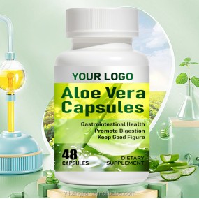 OEM Custom Aloe Vera Extract Weight Loss Fat Burning Supplement Aloe Emodin Capsules Manufacturer for Digestive Health