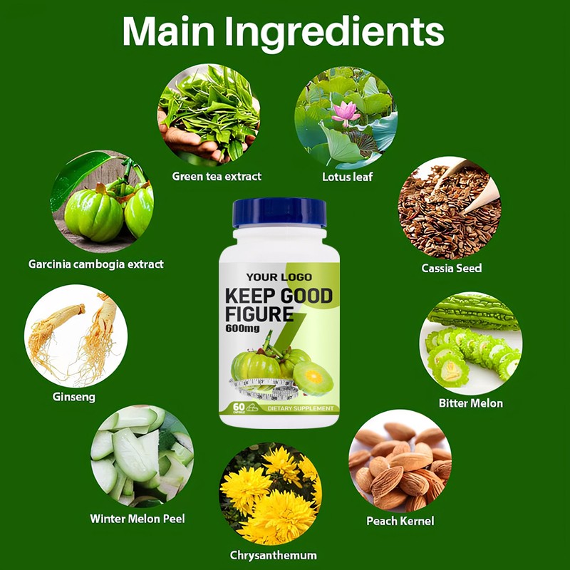 Private Label Natural Herbal Slimming Green Tea Detox Fat Burning Weight Loss Capsules Factory Direct