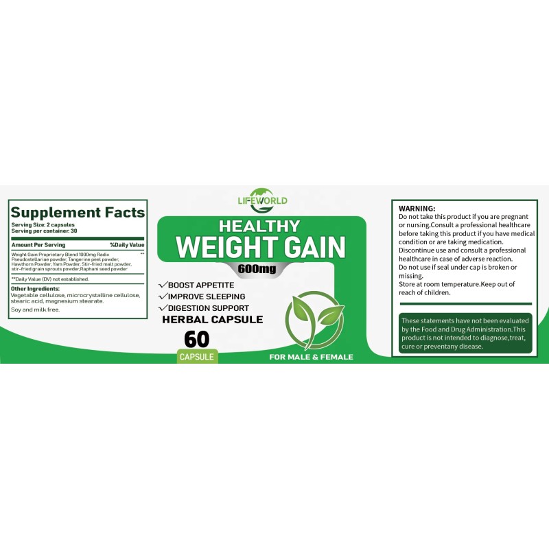 Herbal Weight Gain Supplements Appetite Enhancer Capsules Manufacturer for Women