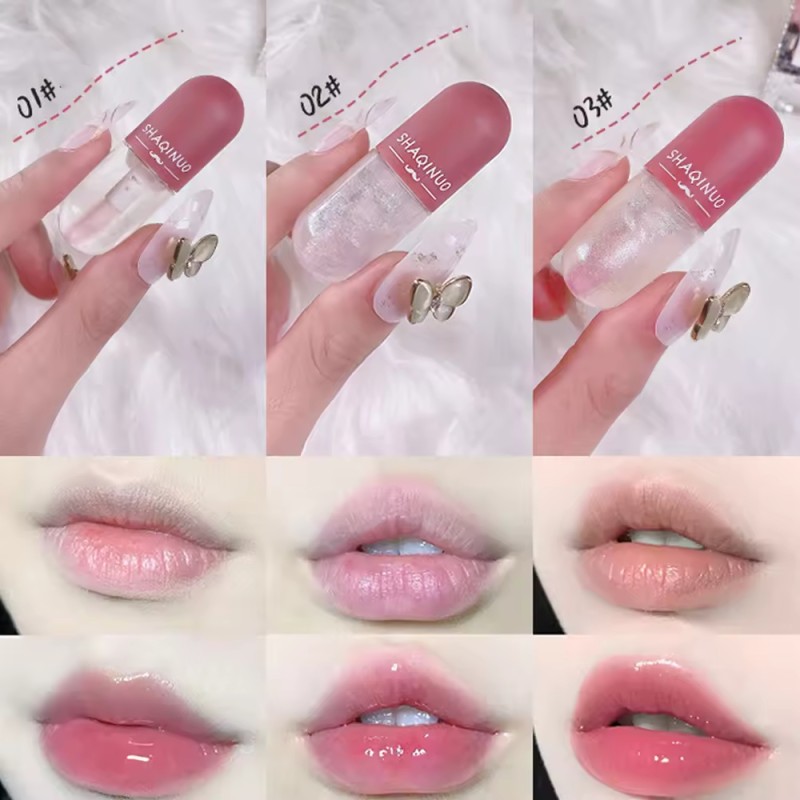 Lip Gloss Set Manufacturer - SHAQINUO Matte 3 Colors Nourishing Lip Oil 2 in 1