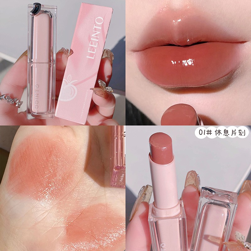 Self Custard Lipstick Supplier - LEEINTO Peach Good Nourishing Moisturizing Mirror Jelly