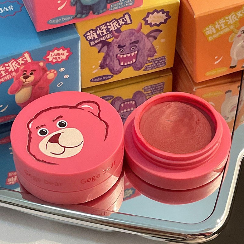 Lip Mud Manufacturer - Gege Bear Cute Matte Finish Long-lasting 3D Lips Dual-use