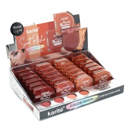 Blusher Powder Supplier - Peachy Pink Cosmetics Vendor 4-color Matte Cheek Blush Palette