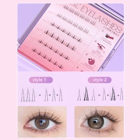 False Eyelashes Supplier - No Glue BQI V Shape Lashes Professional Makeup Lower