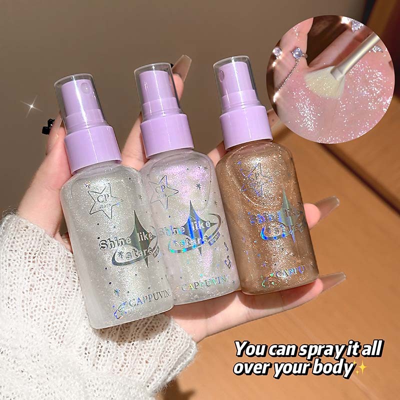 Shimmer Spray Factory - Cappuvini Natural Glitter Quick-Drying Waterproof Face Body
