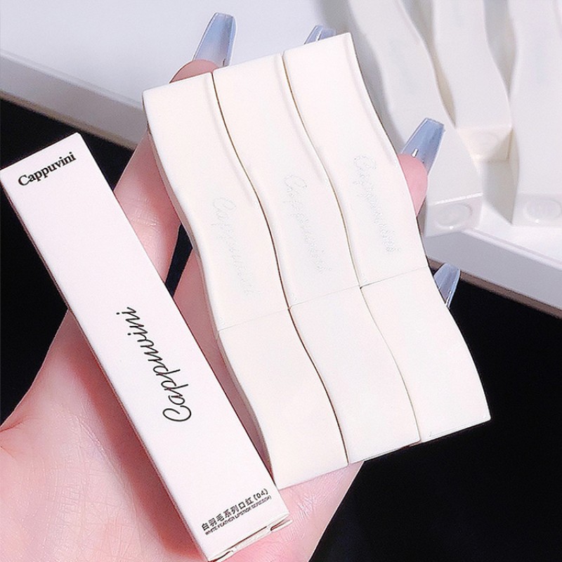 Solid Lip Gloss Manufacturer - Cappuvini Irregular Design Small White Tube Moisturizing