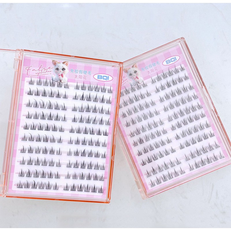 False Eyelashes Factory - 120pcs Self Adhesive 10 Rows Pre Cut Cluster Lashes