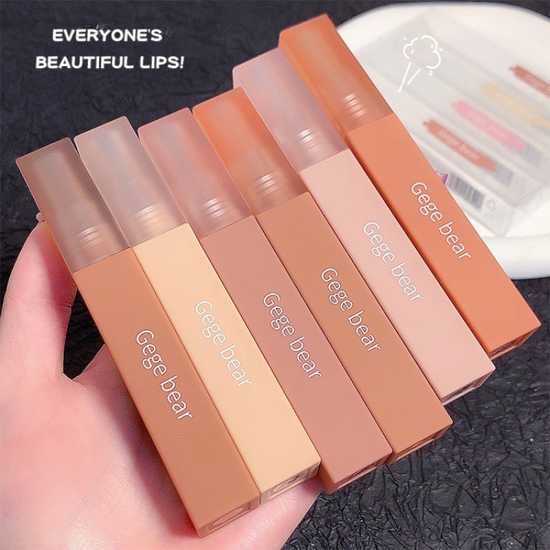 Lip Glaze Factory - Gege Bear Milk Cake Velvet Soft Fog Matte Easy to Color