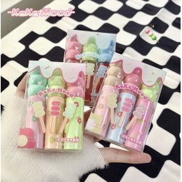 Lip Glaze Set Supplier - Factory Price Kekemood Candied Haws Matte Mirror 3pcs Pack