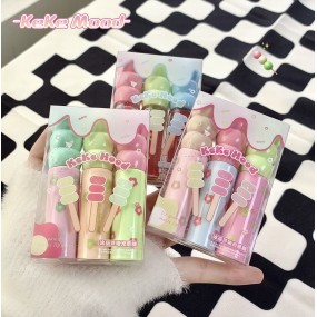 Lip Glaze Set Supplier - Factory Price Kekemood Candied Haws Matte Mirror 3pcs Pack