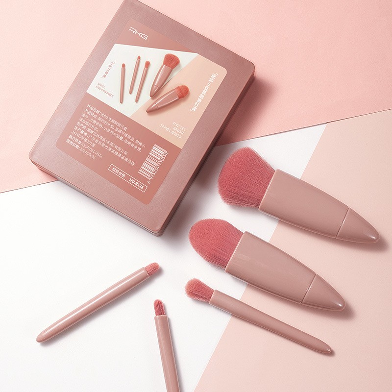 Makeup Brush Set Factory - Foundation Powder Concealer Contour Brushes 5 Pieces Mini