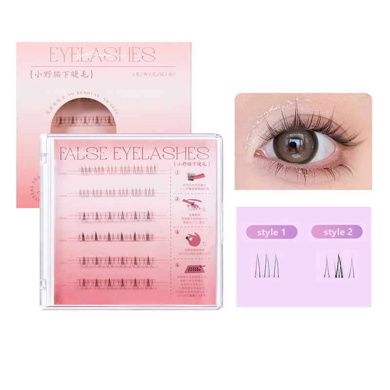 False Eyelashes Supplier - No Glue BQI V Shape Lashes Professional Makeup Lower