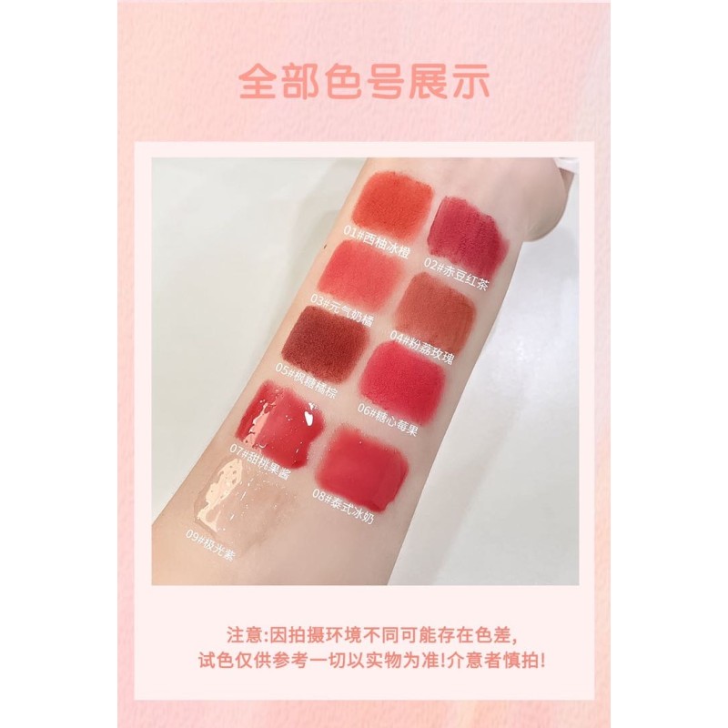 Lip Glaze Set Supplier - Factory Price Kekemood Candied Haws Matte Mirror 3pcs Pack