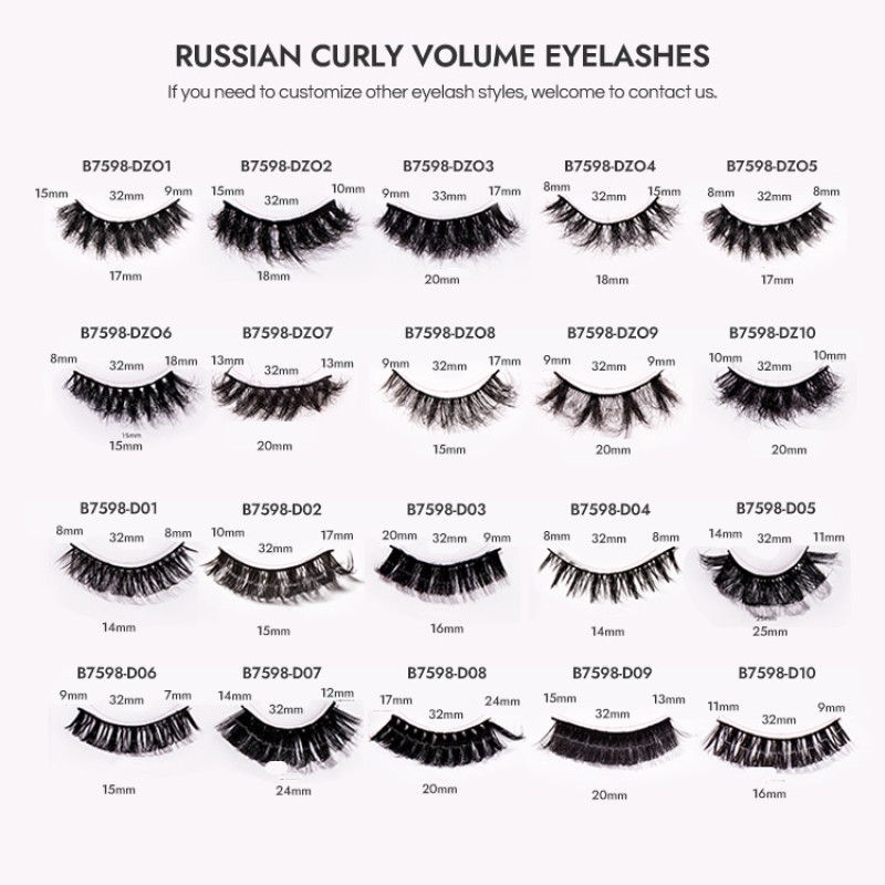 Strip Eyelash Supplier - Factory ODM OEM Russian D Curl Faux Mink Vegan Lashes