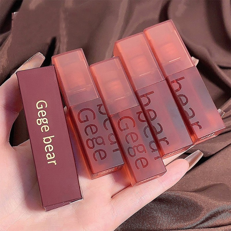 Liquid Lipstick Manufacturer - Gege Bear Velvet Matte Cherry Pink Moisturizing Korean