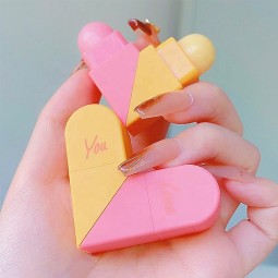Heart Shape Lip Balm Manufacturer - Cappuvini Moisturizing Lovely Heart Shape Hydrating 2 Head