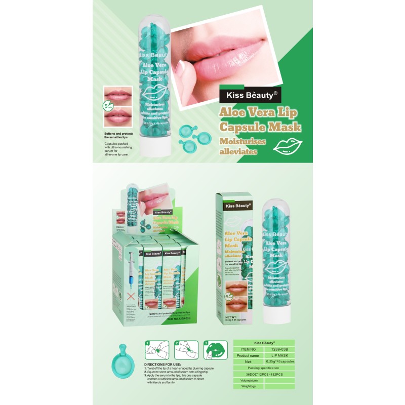 Lip Care Supplier - 2022 Vegan Aloe Vera Essence Lip Gloss Moisturize Lip Mask Low MOQ