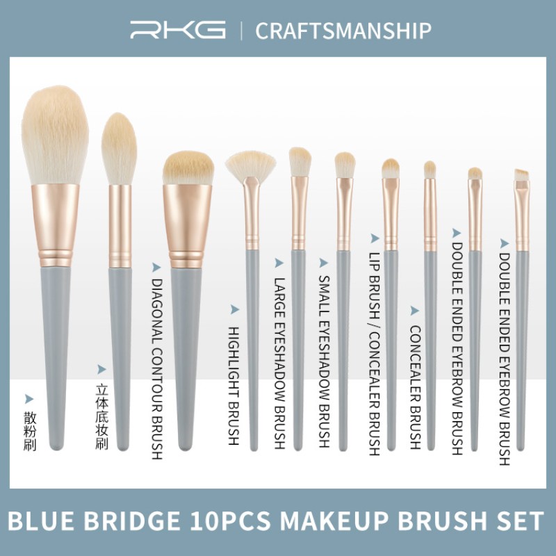 Makeup Brush Set Supplier - 10 Pieces Wholesale Powder Foundation Blush Brush Tools