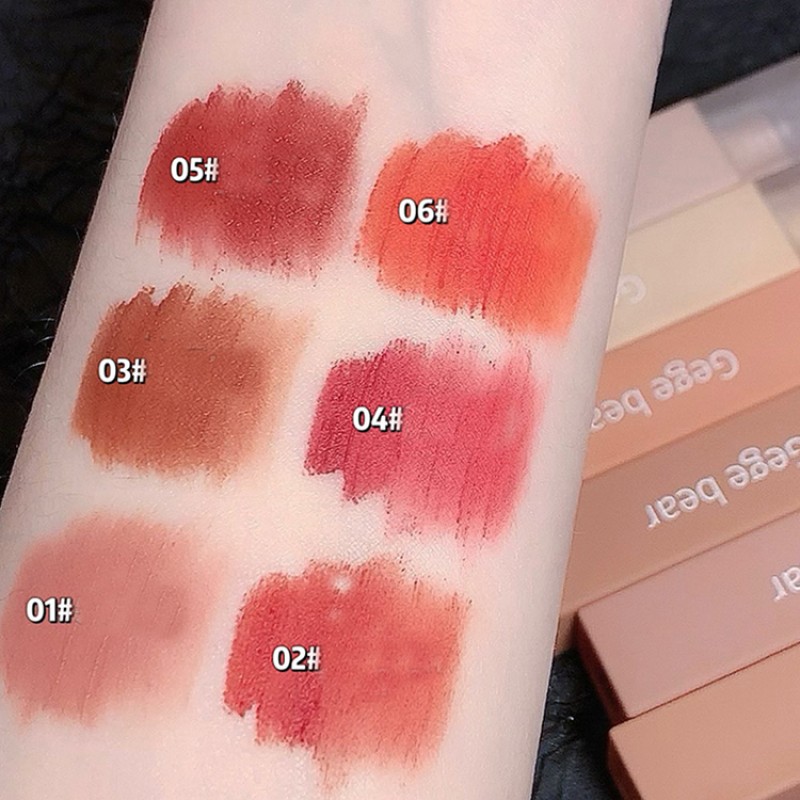 Lip Glaze Factory - Gege Bear Milk Cake Velvet Soft Fog Matte Easy to Color