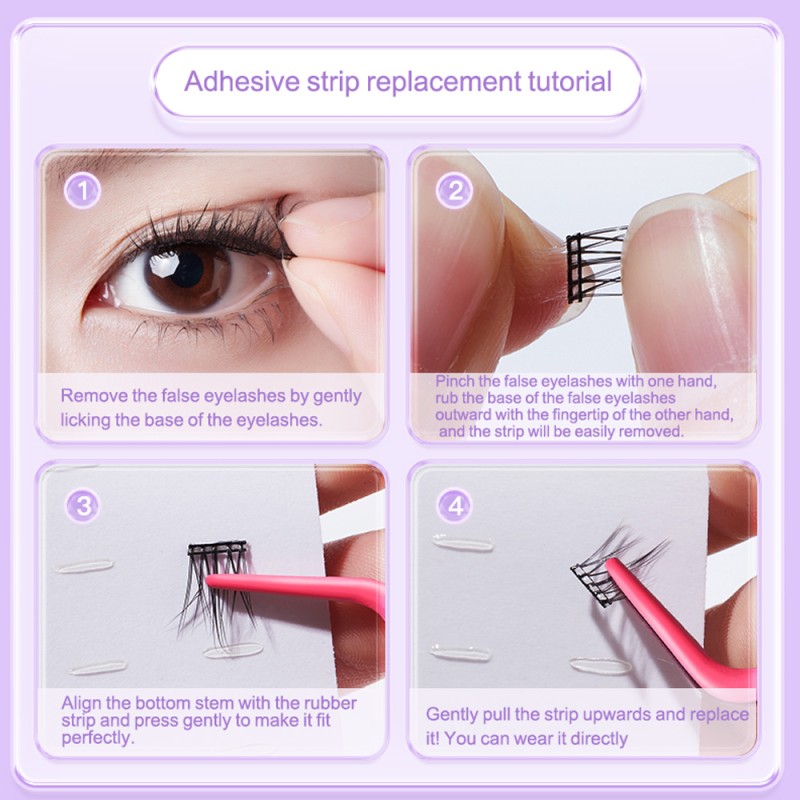 Self-adhesive Eyelashes Manufacturer - Sweat-proof No Glue BQI Waterproof Reusable