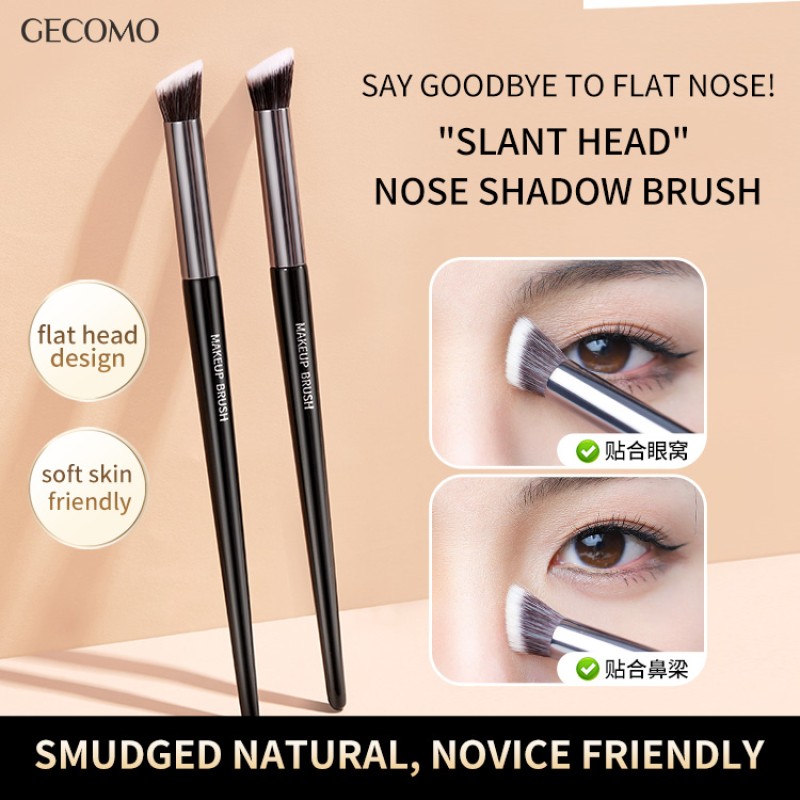 Oblique Flat Head Brush Manufacturer - GECOMO Long Concealer Brush Holder Eyeshadow Blending