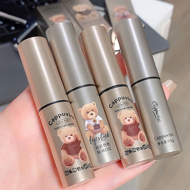 Solid Lipstick Supplier - New Cappuvini Cute Bear Moisturizing Watery Mirror Long-lasting